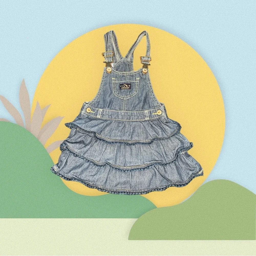 Blue jean overall dress